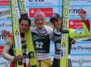 Pobednici: Severin Freund (u sredini), Taku Takeuchi (levo) i Tomas Morgenštern