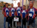 Redzeb Hodžić, Dejan Krsmanović, Edin Hodžić Damir Rastić, a predvodi i trener Almir Džeković- na otvaranju Svetskog prvenstva 2014.