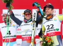 Gauthier de Tessieres (FRA, 2.), Ted Ligety (USA, 1.) i Aksel Lund Svindal (NOR, 3.)
