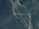 Google eatrth mapa sa okvirno ucrtanim položajem trasa