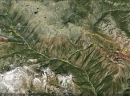 Isola 2000 - mapa terena - položaj u odnosu na Auron