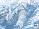Tri doline - ski mapa sa ucrtanim stazama